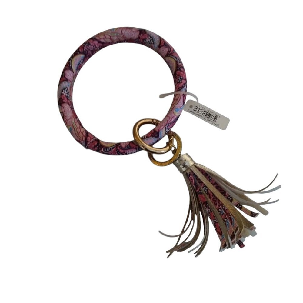 Simply Southern Collection Bangle Keyring-Dance Tasseled Paisley Colorful NEW